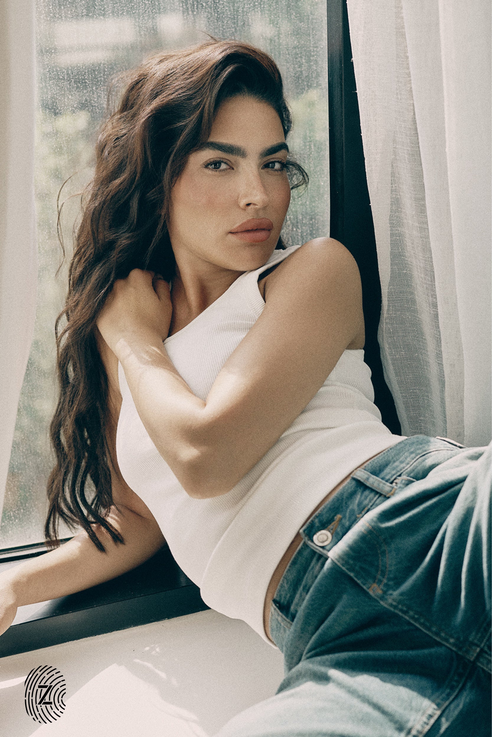 גופיית סבא בטקסטורת ריב - בגוון לבן מקולקציית touch