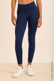 טייץ ארוך מבד seamless ללא תפר בגוון כחול