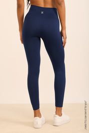 טייץ ארוך מבד seamless ללא תפר בגוון כחול