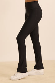 טייץ מדגם פדלפון מתרחב בגוון שחור מבד 4 כיוונים בגזרה גבוהה