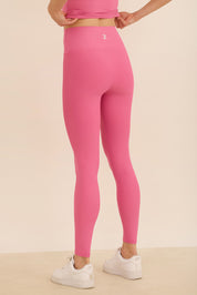 טייץ ארוך מבד 4 כיוונים בגוון ורוד