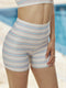 FABRIC: 4 WAY STRETCH FABRIC.הבד המתקדם ביותר שלנו המאופיין באלסטיות ניכרת לאורך כל ארבעת הצירים הראשיים, הבגד עוקב בצורה מושלמת אחר תנועות הגוף ומבטיח חופש פעולה מירבי.שורט קצר עם חגורה גבוהה.לוגו Z בחגורת הטייץ בחלק האחורי.דפוס פסים.