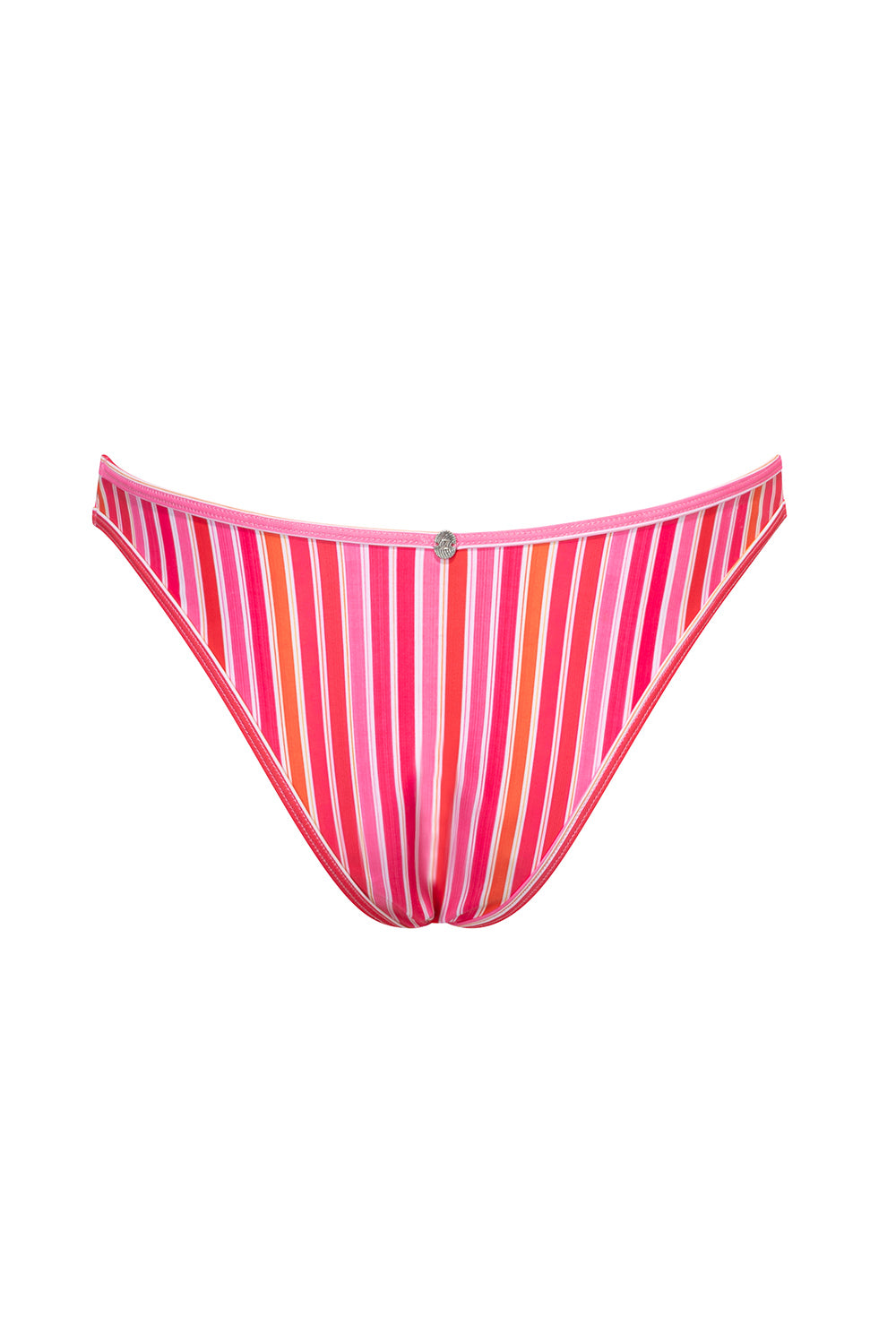 Swim-Club by Sapir Avisror's Touchתחתון בגד ים אמצע (אינו נמוך אך גם אינו גבוה).שילוב של פסי צבע לאורך כל מסגרת התחתון.לוגו טביעת אצבע בגב הפריט.הוראות כביסה - יש לכבס בכביסה ידנית בלבד.דפוס פסים ורוד.כל חלק נמכר בנפרד.לתשומת לבך - אין להסיר את מדבקת ההייגינה, במידה ותוסר לא ניתן יהיה לבצע החלפות/החזרות. 