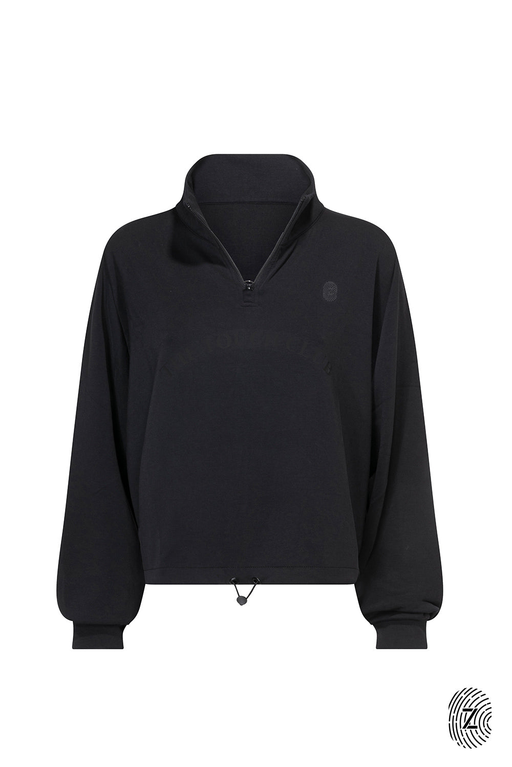 ג'קט חצי רוכסן מבד סקובה. הכירי את הג'קט המושלם למראה ספורטיבי ומעודכן. עשוי מבד סקובה איכותי ואלסטי, תחושת נוחות שאין לה תחליף. הג'קט בעל עיצוב חצי רוכסן, אידיאלי לשימוש ביום-יום.מאפיינים:עשוי מבד סקובה איכותי ומפנק.חצי רוכסן למראה ייחודי ונוח.מתאים לשימוש יומיומי או ספורטיבי.לוגו THE TOUCH CLUB לרוחב הפריט, עם טביעת האצבע.שרוך בחזית הג׳קט -  לצורך הצרת הג׳קט.גוון שחור.