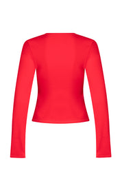 MADE FOR EVERYDAY WEAR, COTTON + חולצת שרווך ארוך מבד כותנה, מתאימה לפעיליות היומיומית.נעימה מאוד ומחמאיה, גזרה צמודה. החולצה אינה מבד מנדף זיעה.צווארון עגול סגור.לוגו Z בגב הפריט. גוון אדום. 