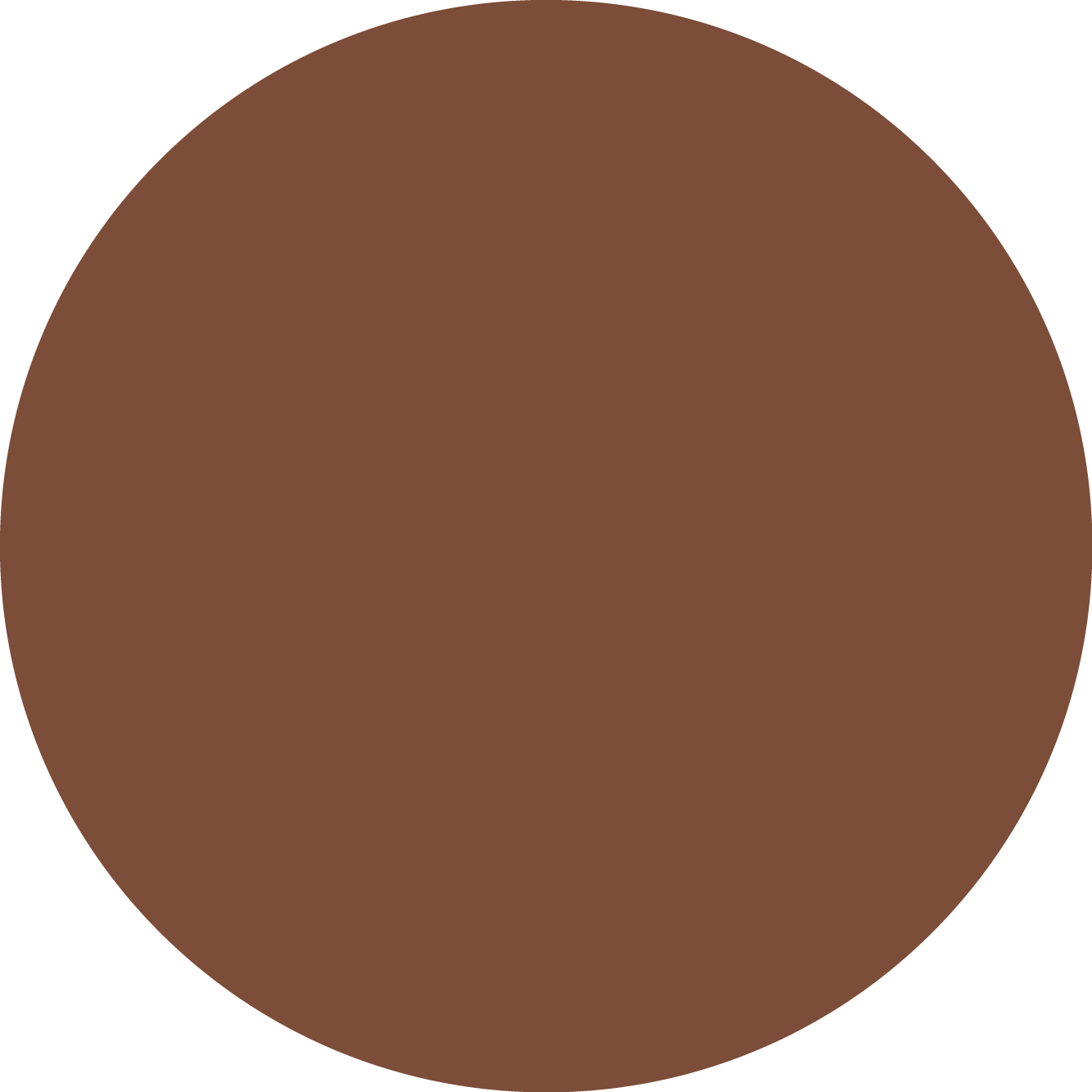 עיגול צבע חום