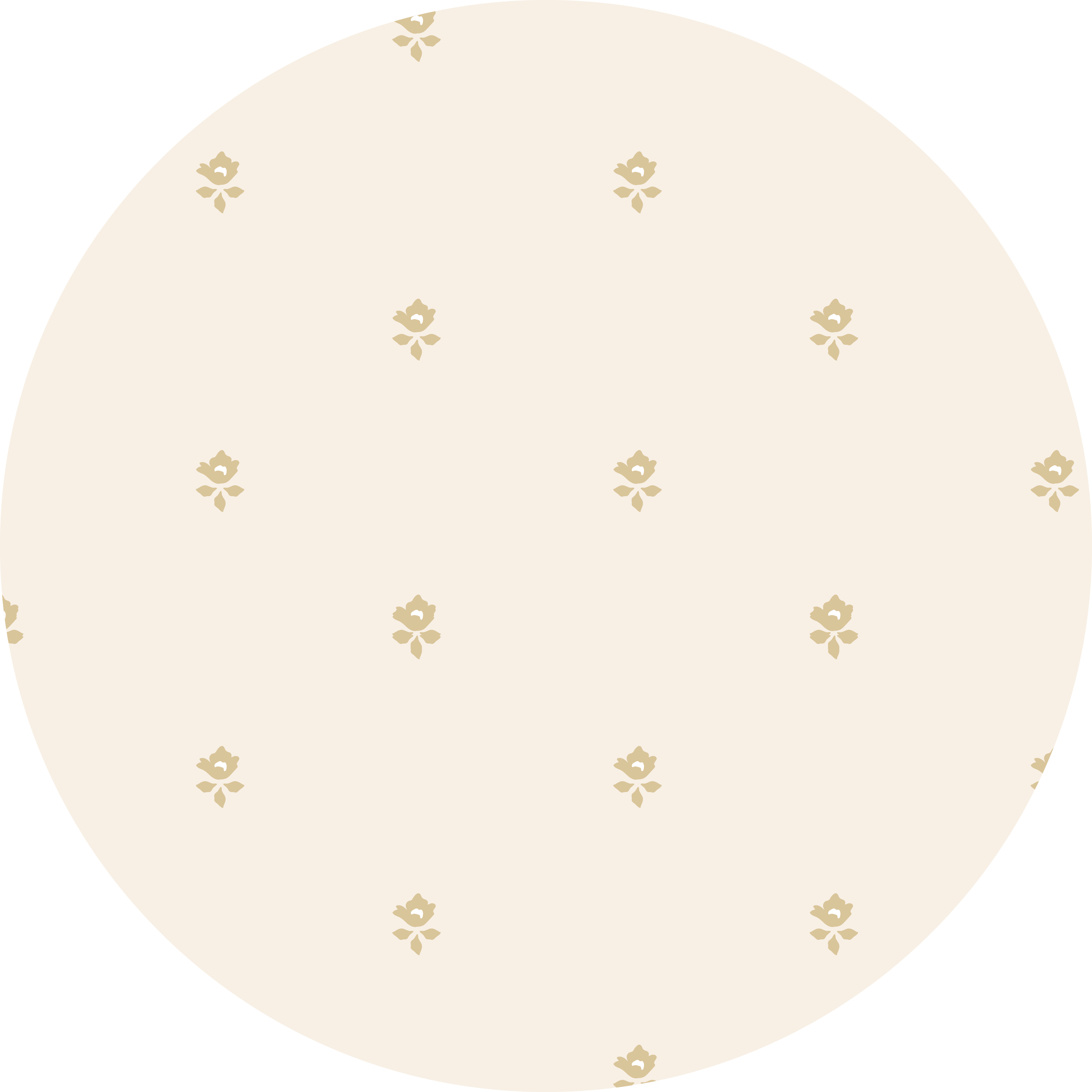 עיגול צבע: cream עם רקמה שמנת