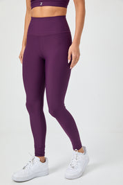 טייץ מבד 4 כיוונים - גזרה גבוהה, גוון סגול