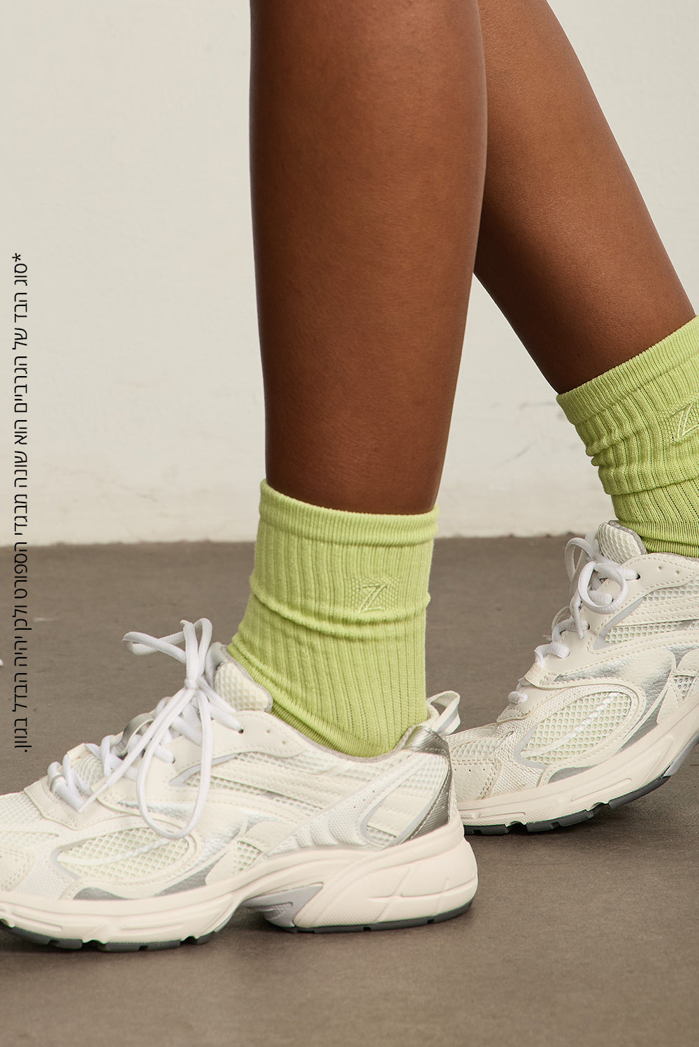 Z SOCKSזוג גרביים בגוון מנטה.לוגו Z.מידה: ONE SIZE