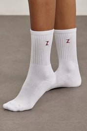 Z SOCKSזוג גרביים בגוון לבן.לוגו Z בגוון PEPPER.מידה: ONE SIZE