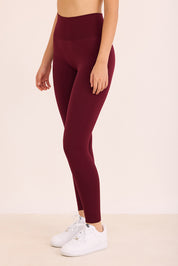 טייץ ללא תפר ארוך, בגוון בוררדו, גזרה גבוהה