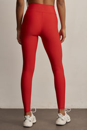 טייץ ארוך מבד 4 כיוונים, חגורת אמצע, מהוקלקציה בעיצובה של אדל בספלוב בגוון אדום FIRE 