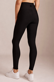 טייץ מסדרת ארבע כיוונים בגזרה גבוהה, ארוך בגוון שחור